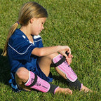 Vizari Malaga Soccer Shin Guards for Youth & Adults -Lightweight Ankle Protection – Pink
