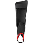 Malaga Soccer Shin Guard with Adjustable Straps-Black/Red - Vizari Sports
