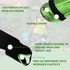 Vizari Matera Soccer Ankle Protection Shin Guard with Ankle Protection – Green/Black
