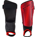 Vizari Matera Soccer Ankle Protection Shin Guard with Ankle Protection – Red/Black