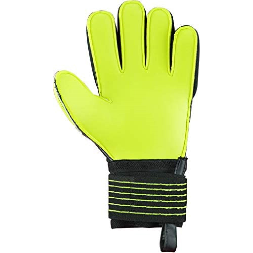 Salerno F.P. Goalkeeper Gloves w/ Finger Support Protection-Black/Yellow/Grey - Vizari Sports