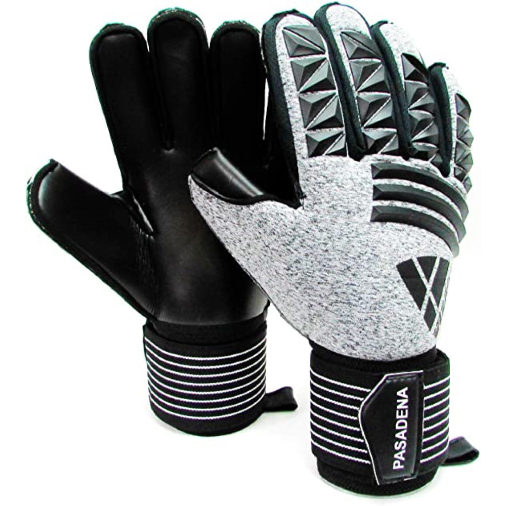 Vizari Pasadena F.P. Goalkeeper Gloves W/ Finger Protection – Black/Silver