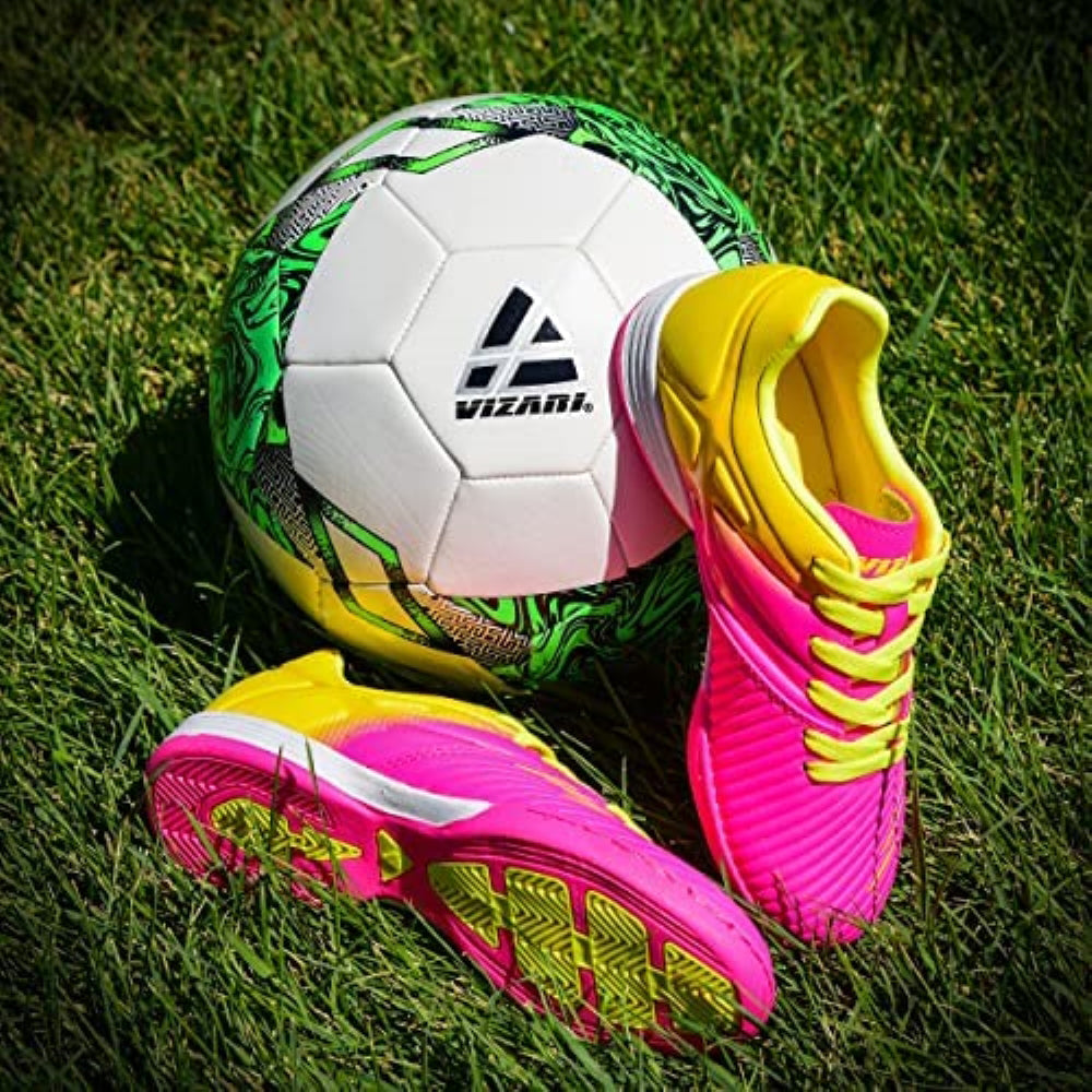 Vizari Liga Indoor Soccer Shoes – Pink/Yellow
