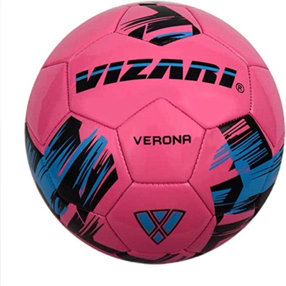 Verona Soccer Ball-Pink/Black/Sky - Vizari Sports