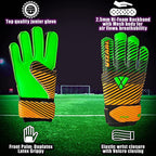 Vizari Saturn F.P. Goalkeeper Gloves W/ Finger Support – Green/Orange