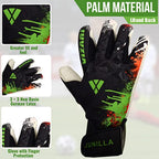 Junilla Goalkeeper Gloves with Finger Protection - Black/White - Vizari Sports