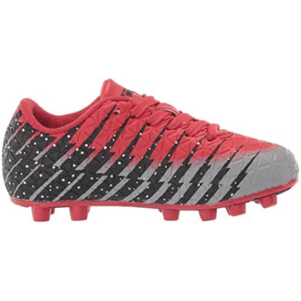 Vizari Bolt Youth Firm Ground Soccer Cleats – Red/Black/Silver
