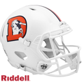 Denver Broncos Helmet Riddell Authentic Full Size Speed Style On-Field Alternate 2023 Snowcapped - Special Order