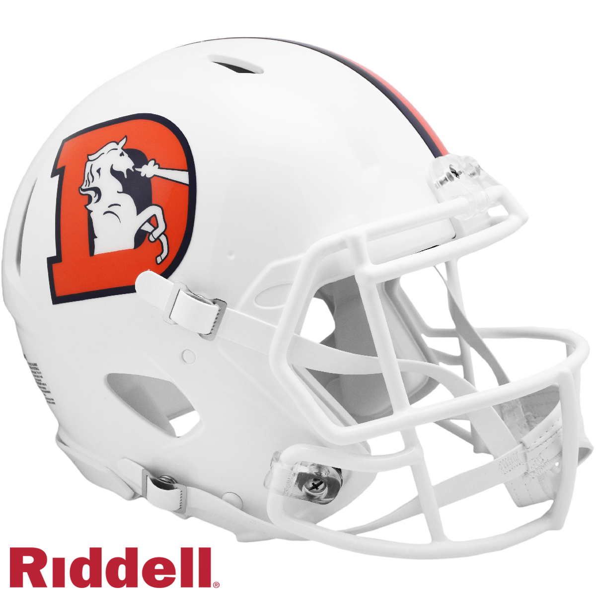 Denver Broncos Helmet Riddell Authentic Full Size Speed Style On-Field Alternate 2023 Snowcapped - Special Order