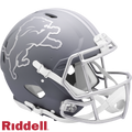 Detroit Lions Helmet Riddell Authentic Full Size Speed Style Slate Alternate