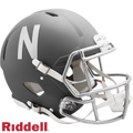 Nebraska Cornhuskers Helmet Riddell Authentic Full Size Speed Style Slate Alternate