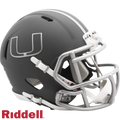 Miami Hurricanes Helmet Riddell Replica Mini Speed Style Slate Alternate