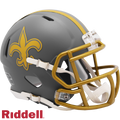 New Orleans Saints Helmet Riddell Replica Mini Speed Style Slate Alternate