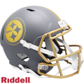 Pittsburgh Steelers Helmet Riddell Replica Full Size Speed Style Slate Alternate