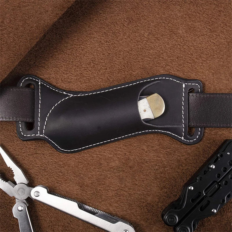 Leather Folding Knife Sheath for Belts Knife Cover Knife Storage Pouch Knife Protective Case Multitool Pouch Knife Pouch