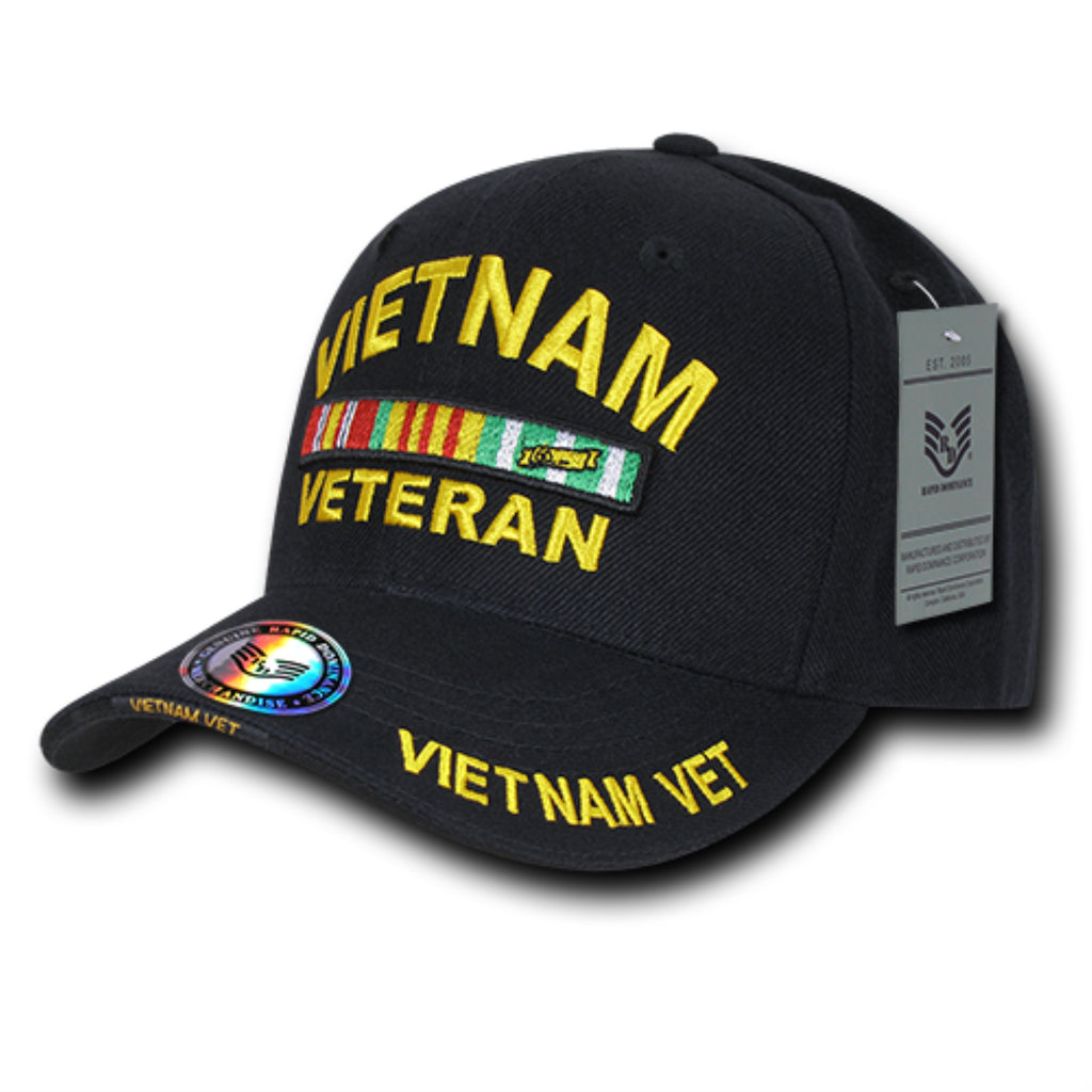 The Legend Milit Caps, Vietnam Vet,Black