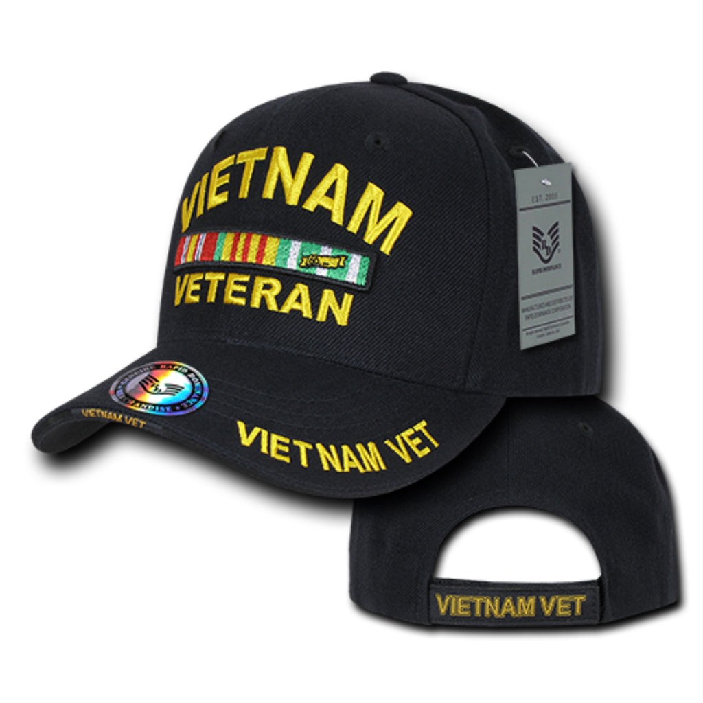 The Legend Milit Caps, Vietnam Vet,Black
