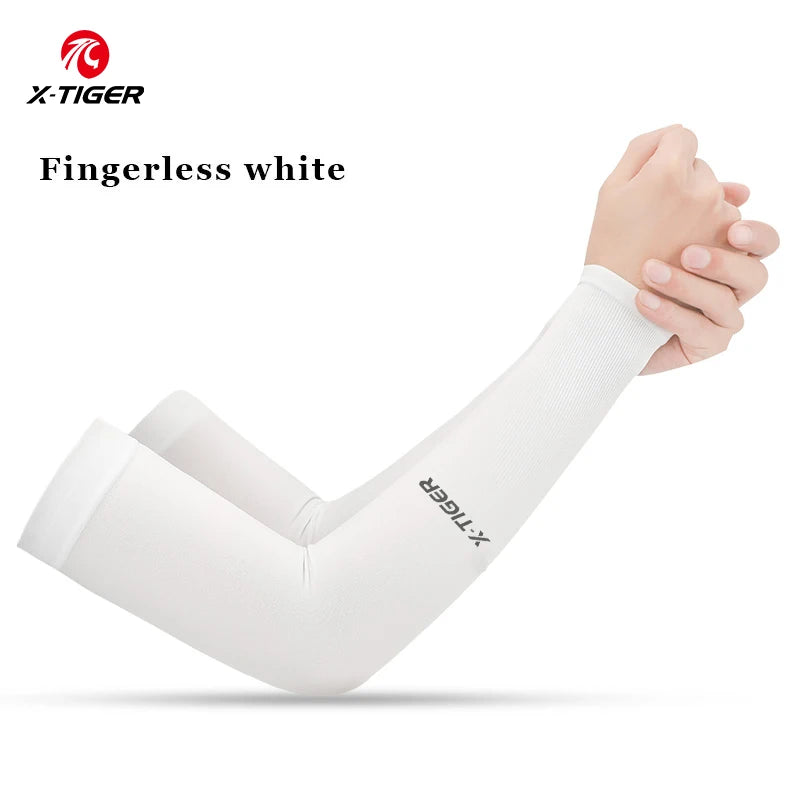 X-TIGER Cycling Arm Summer Ice Cloth Cycling Sleeves Sun Protection Unisex Breathable Running Volleyball Sleeves Outdoor