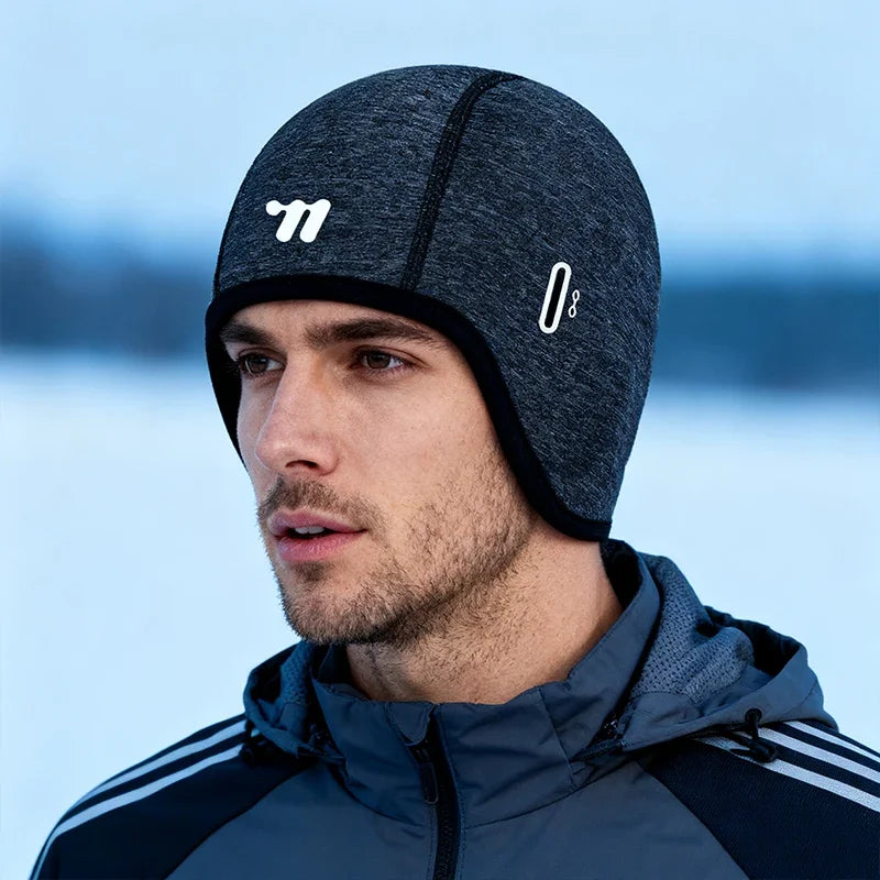 WEST BIKING Thermal Cycling Cap Winter Windproof Ski Cap Outdoor Sports Running Hiking Motorcycle Hat Men Women Cycling Headwear