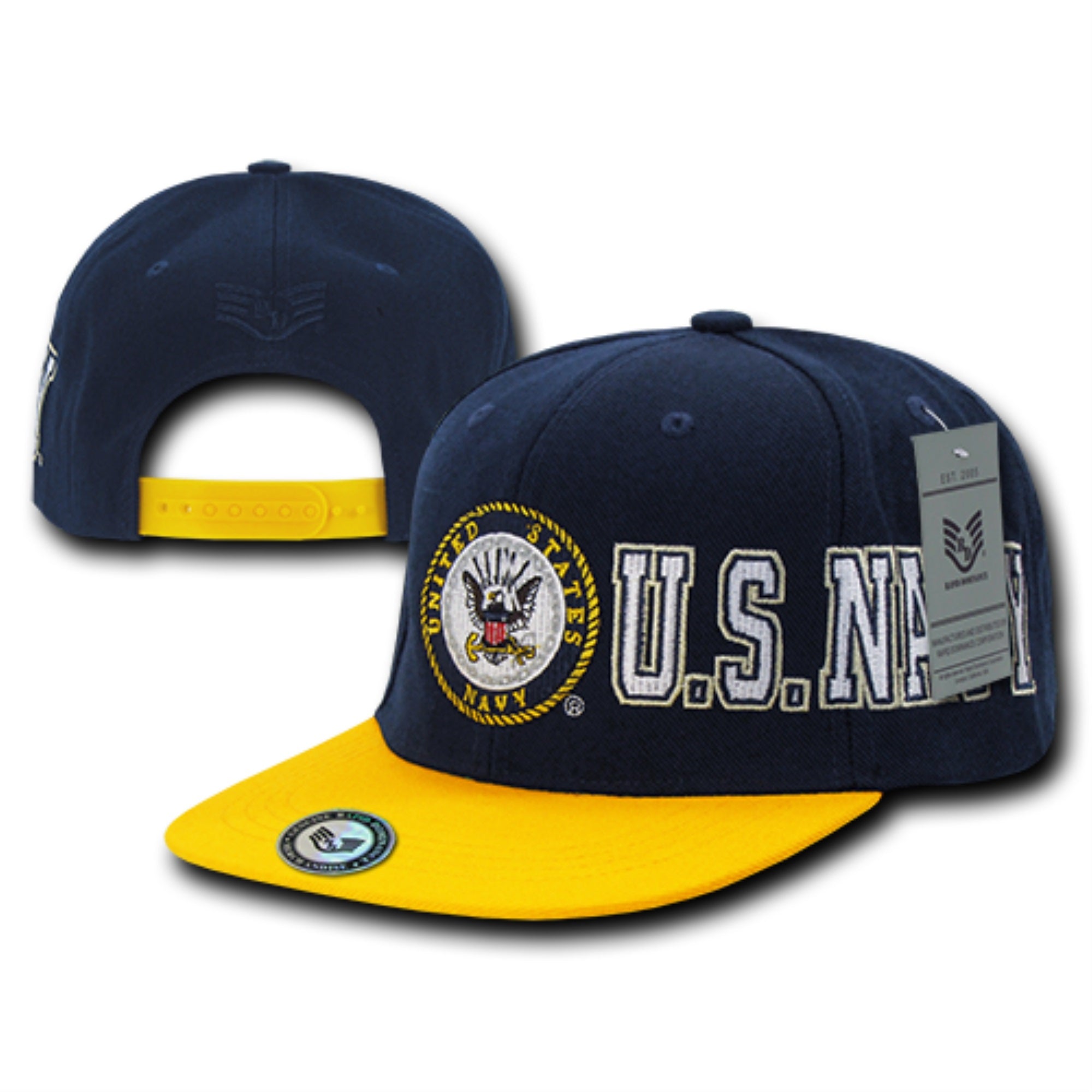 '''D-Day'' Military Caps, Navy, Nvygold''