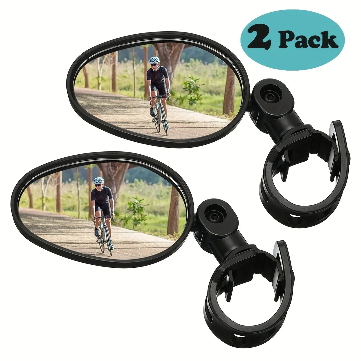 Bike Mirror 360 Degree Adjustable Rotatable Handlebar Mirror Wide Bycicle Accessories Cycling Rear View Mirror