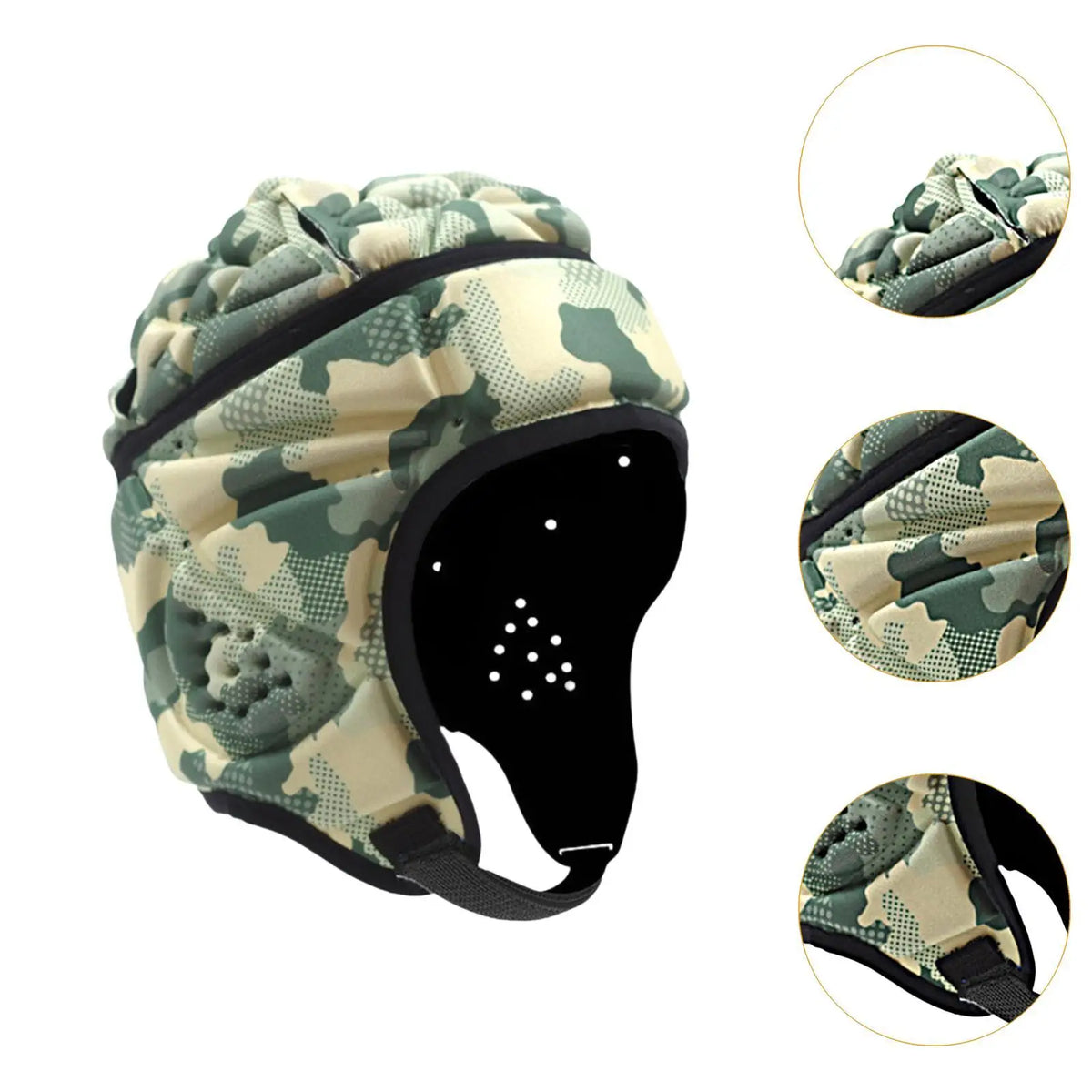 Rugby Helmet Ultralight Adjustable Protective Gear Protective Cap Headgear for Flag Football Sports Baseball Playing Training