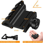 Tactical 45 Degree Rail Mount Offset 4 Slots 21mm Picatinny Side Rail for Flashlights Red Dot Sight Optics Mount