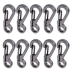 10Pcs/lot Mini Carabiner Paracord Tactical Gear Hooks Key Chain Camping EDC Survival Climbing SF Spring Backpack Clasps Keychain