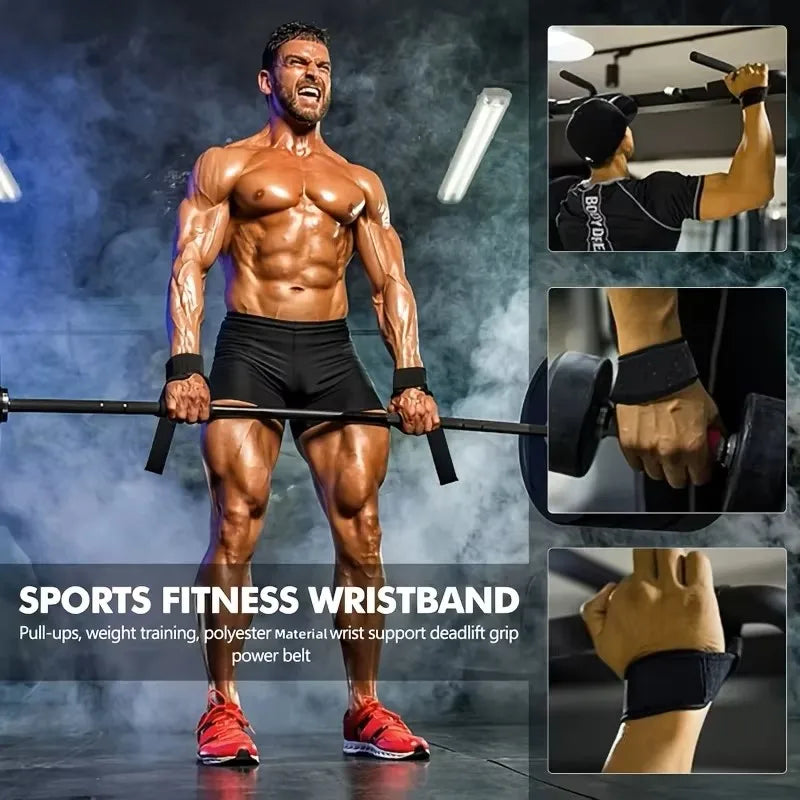 1Pair Non-slip Strap Gym Dumbbell Workout Weights Lifting Straps Crossfit Fitness Equipment Wrist Wrap Lift Exercise Training