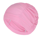New Solid Color Long Hair Women Men Swim Pool Seaside Water Sports Elastic Pleated Nylon Fabric Bathing Swimming Caps Hat Turban