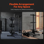 VEVOR Weight Plate Rack Standard Weight Plate Tree with Wheels 1000 lbs Load Capacity Home Gym Barbell Rack Storage Stand