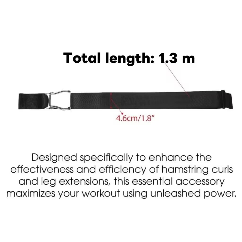 Nordic Hamstring Curl Strap with Quick-Release Buckle Adjustable Leg Strap for Nordic Curls Leg Extensions Home Gym Workout