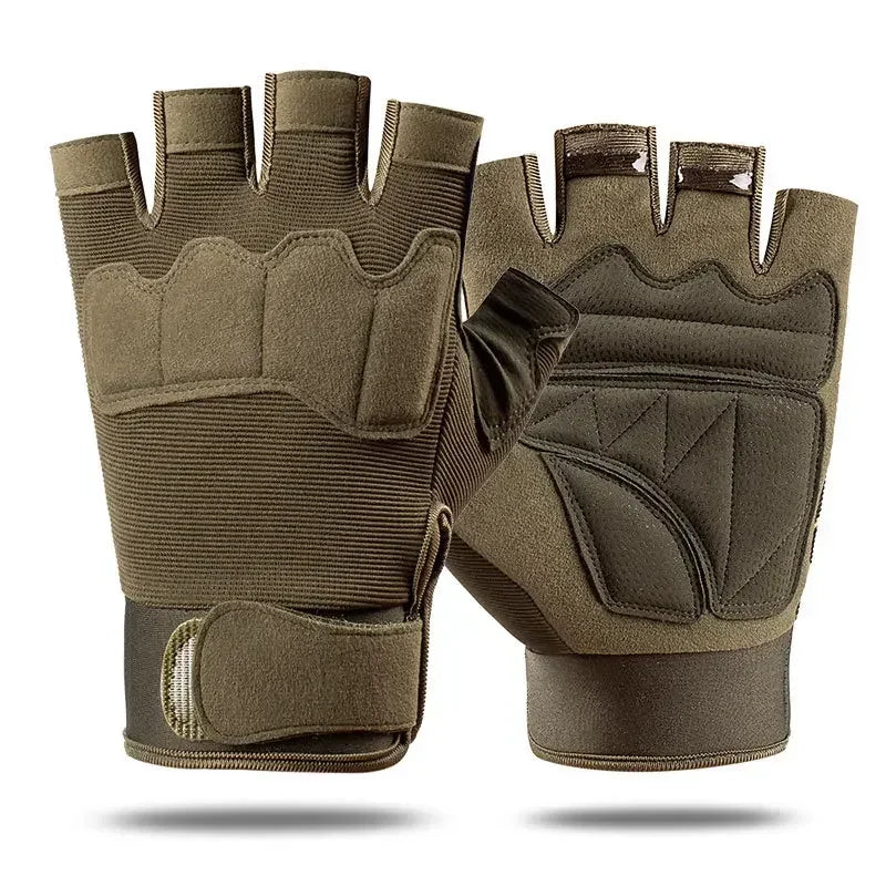 Outdoor Gym Fingerless Gloves Anti-Slip Half Finger Men Woman Gloves Camping Fishing Breathable Sports Bicycle Motorcycle Gloves