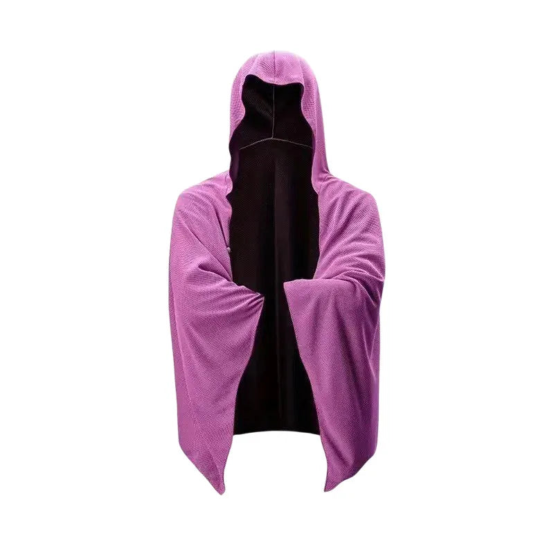 4-in-1 Cooling Hooded Cloak Super Absorbent Oversized Hooded Towel Wrap Sunscreen Quick Dry Shawl for Swimming Beach Pool Travel