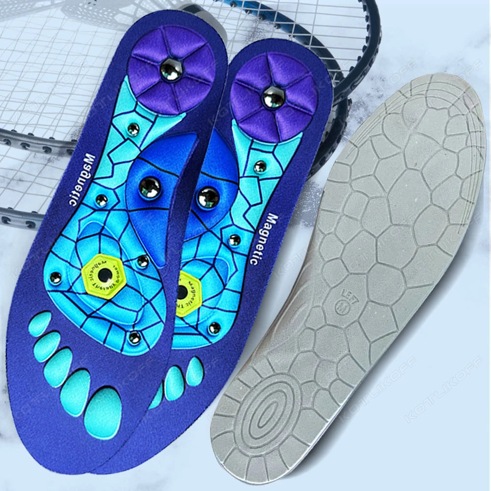 Unisex Magnetic Therapy Sports Insoles Acupressure Massage Arch Support Slimming Weight Loss Anti-Fatigue Health Care Pads