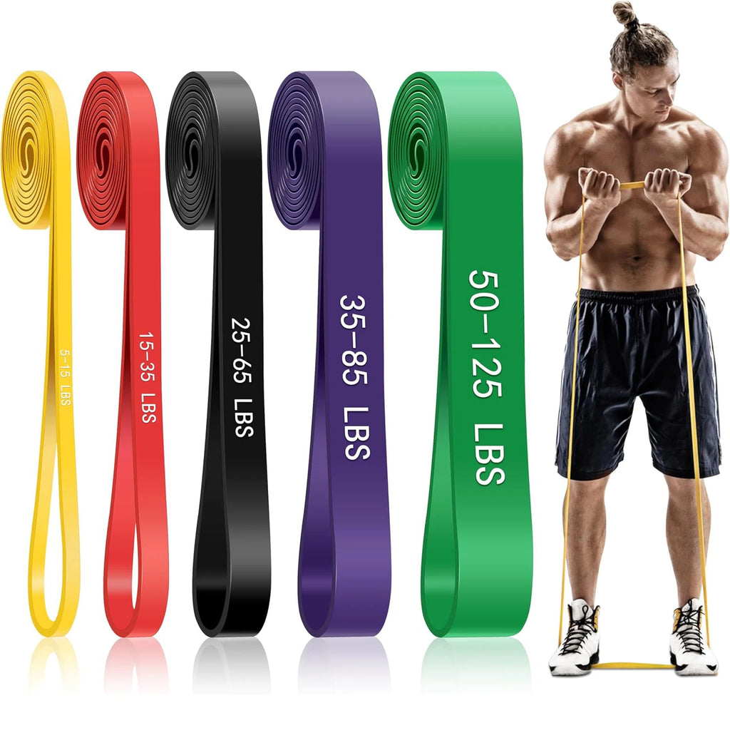 5-Level Pull Up Assistance Bands for Men Women, Full-Body Training, Physical Therapy & Home Gym, Stretch