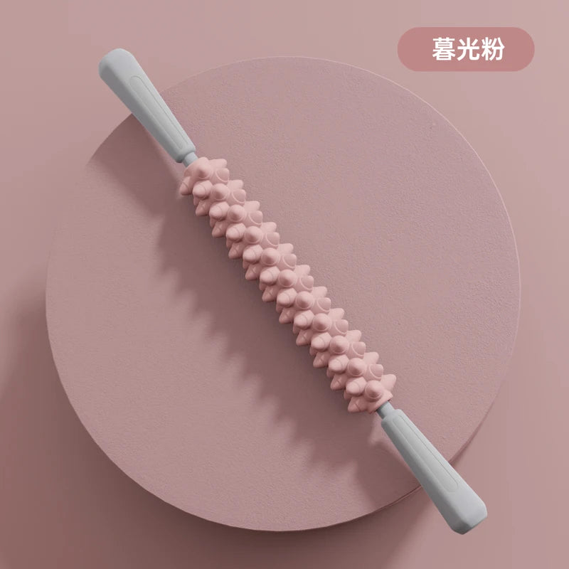 Yoga Massage Stick Yoga Fitness Wolf Teeth Muscles Massage Stick Calves Thighs Quadriceps Arm Forearm Relaxation Artifact Roller