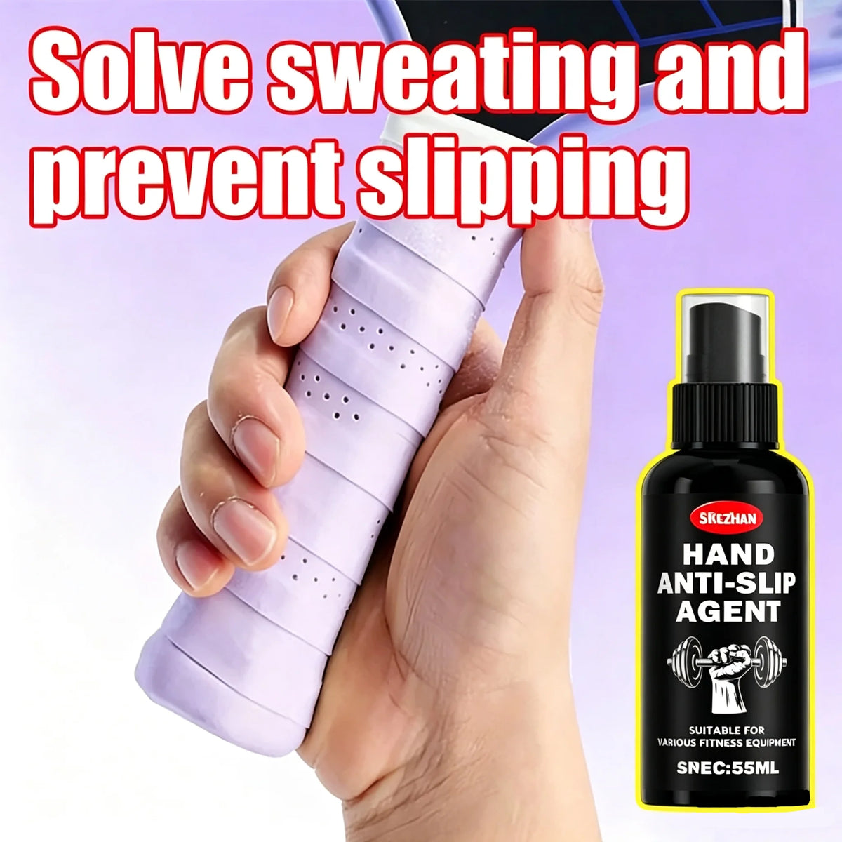 SIKEZHAN Hand Anti Slip Grip Enhancer Spray Long Lasting Sweat Proof for Golf Badminton Weightlifting Rock Climbing Basketball