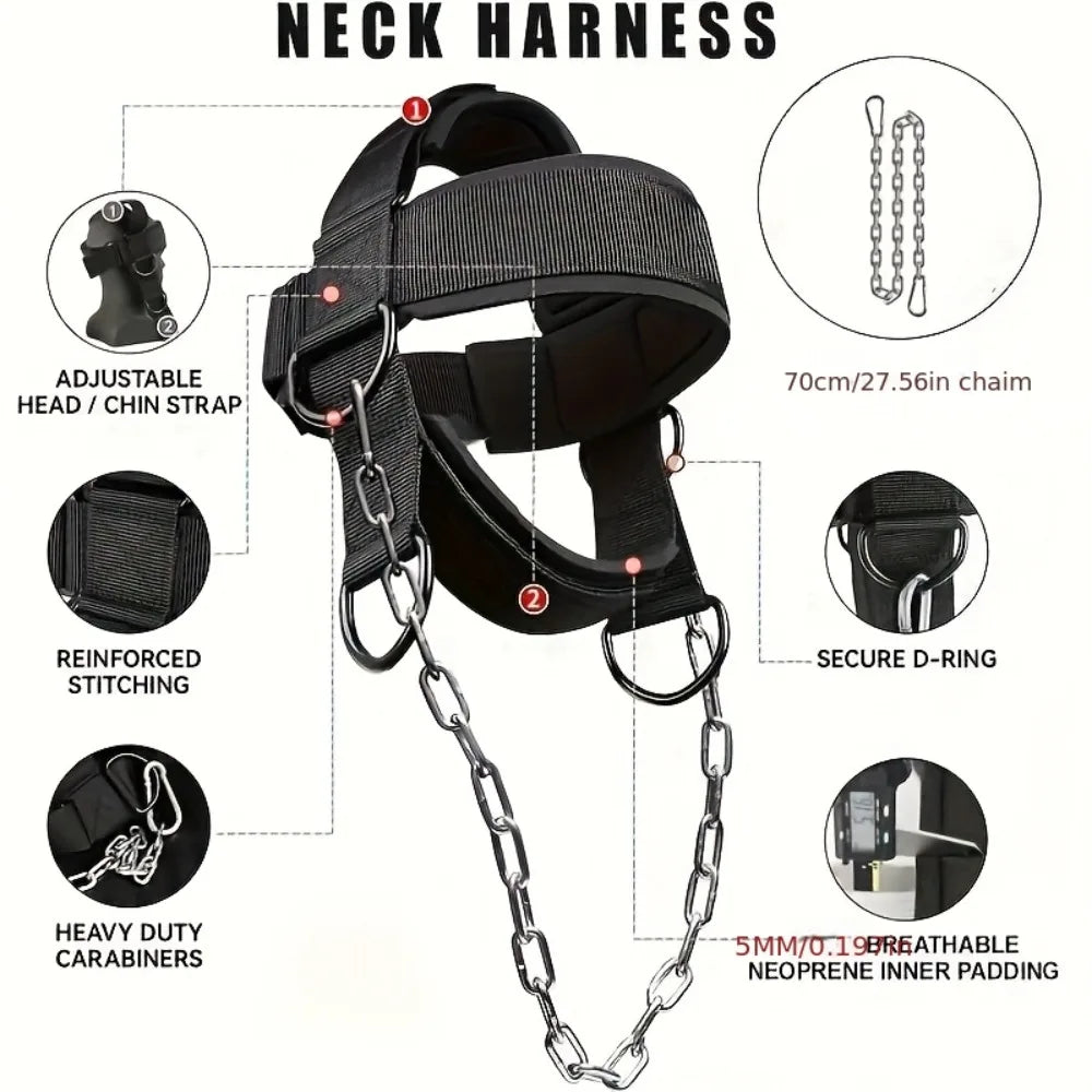 Head Trainer Weight Lifter - Neck Brace for Strengthening Neck and Core Muscles - Neck Exerciser