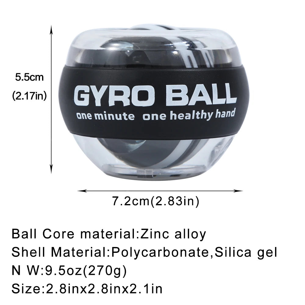 Automatic Start Wrist Gyro Ball Power Trainer Arm Exercise Device Strength Reinforcement Fitness Tracker