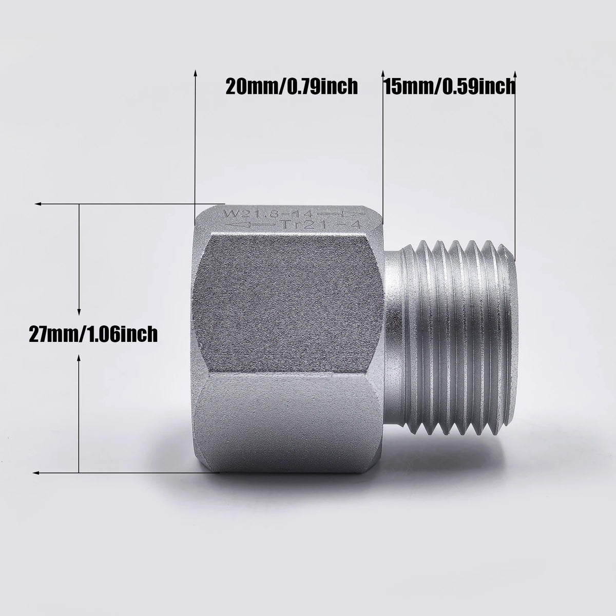 CO2 Cylinder Soda Water Accessories TR21-4 to W21.8-14 Convert Adapter For Aquarium Fish Homebrew Beer Corny Keg Co2 Accessories