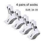 1/4/6 Pairs of Size 36-40 Children's and Women TC Mid Tube Glued Football Non Slip Socks for Sports Training and Competition