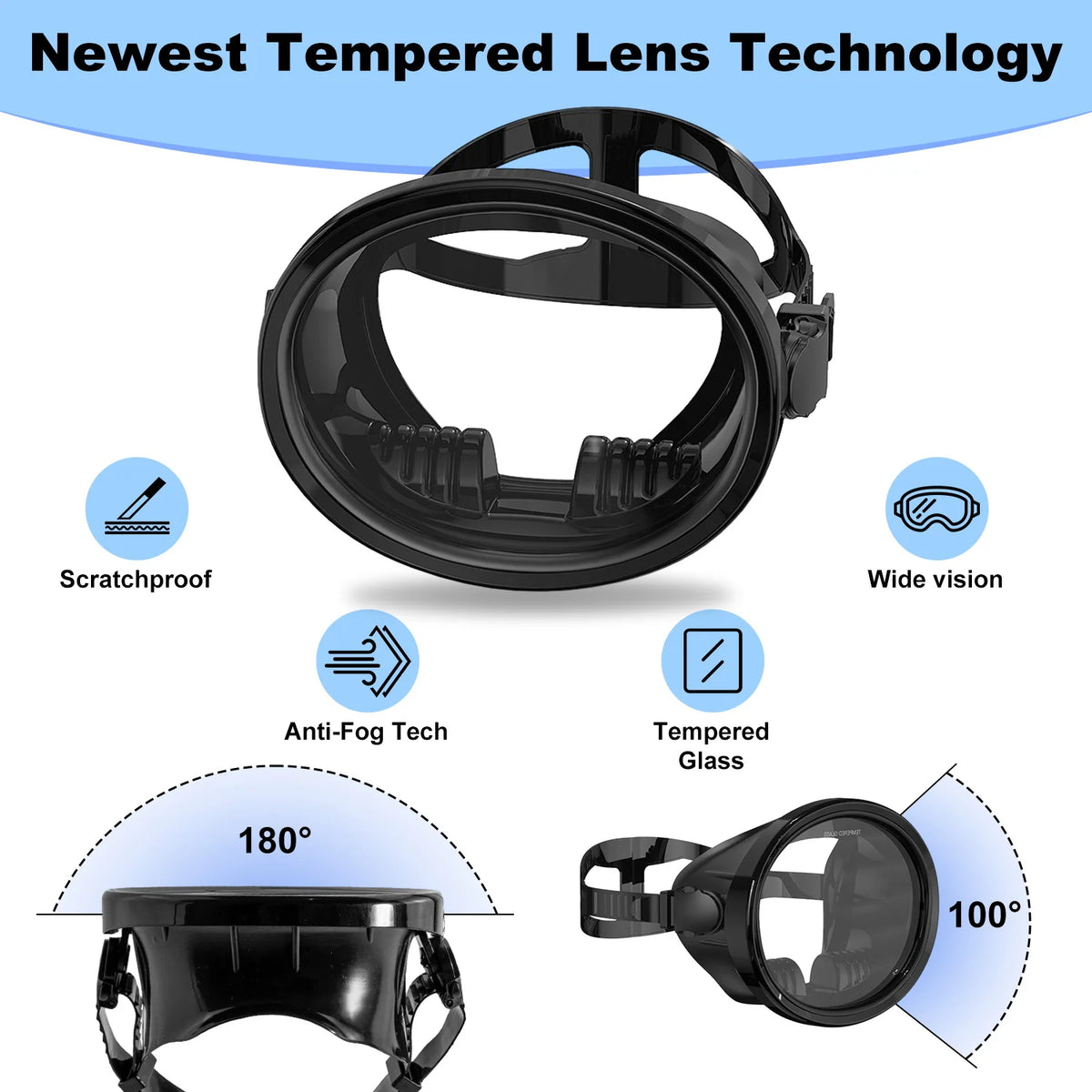 Full-Face Snorkeling Mask Waterproof & Fog-Free 180° Vision Fisherman's Oval Diving Goggles for Adults Summer Swim Island Travel
