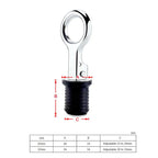 25MM Marine Drain Plug Adjustable Snap Tight Stainless Steel Rubber Drain Plugs Speed Boat Kayak Motorboat Hardware Accessories