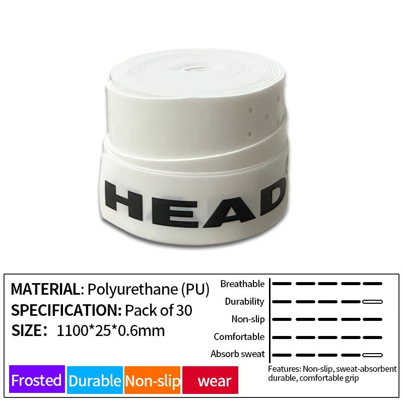 15PCS HEAD Sticky feel Tennis Racket Overgrip 0.65MM durable Badminton Sweatband Overgrips squash racket overgrips