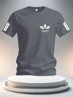 Leisure Hit Product Men'S Summer T-Shirt White Sport Stripes Design Fashion Design Printed T-Shirt Fitness Casual Leisure