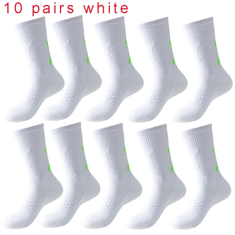 1/3 Pairs Professional Men's Basketball Socks with Thick Towel Bottom Breathable Sports Socks Men's Long Badminton Socks