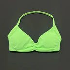 Histello Sports Strappy Bra Women Yoga Tank Bra Seamless High Support Fitness Workout Top Running Exercise Halter Gym Bras
