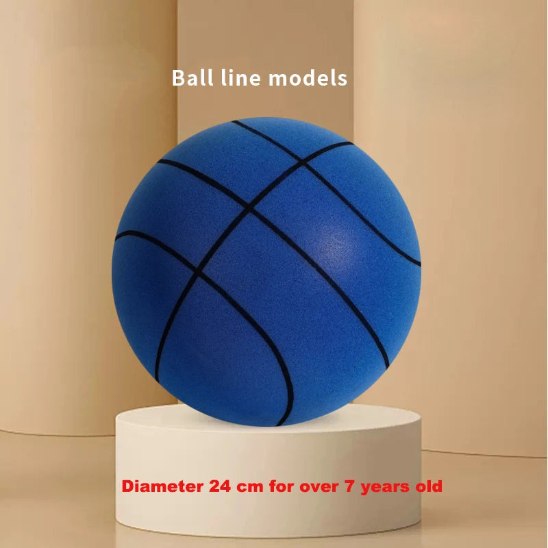 Indoor Silent Basketball and Basket 18/21/24 cm Bouncing Mute Ball Sports and Entertainment Toy Foam Ball No Noise Fast Shipping
