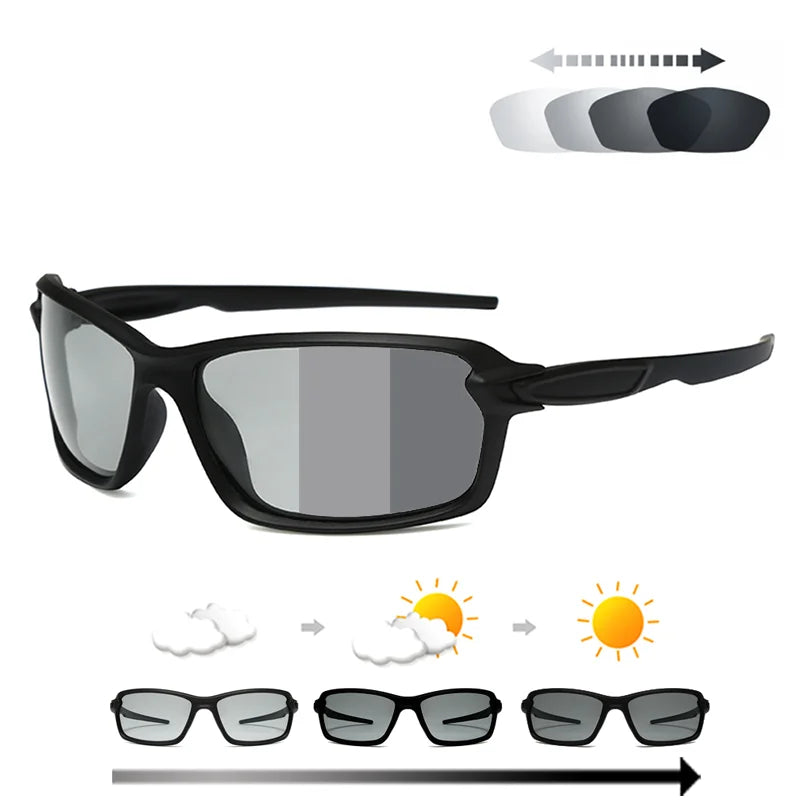 Sports Sunglasses for Men Photochromic Bicycle Mirror Red Polarized Cycling Sun Glasses Women Fishing 2026 UV400 Bike Goggles